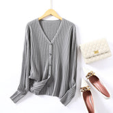 V-neck Knitted Jacket Bottoming Shirt Long Sleeve Sweater Cardigan